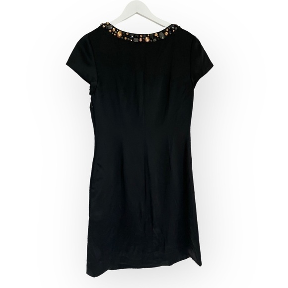 Boden 100% Silk Women’s Jewel Neck Shift Dress in Black Size 8 - Picture 2 of 9